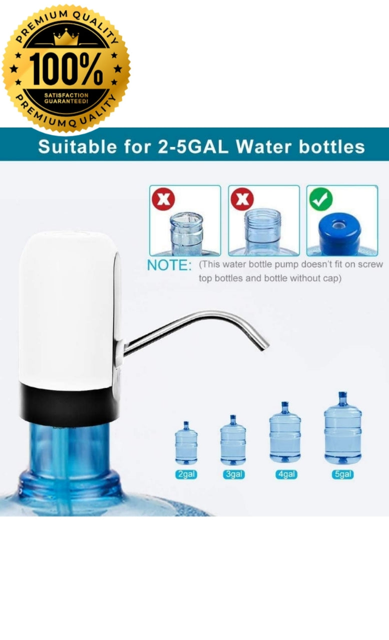"SNAPFLICK® Smart Automatic Water Dispenser Pump for 20L Bottled Water | USB Rechargeable | 1-Touch Operation"