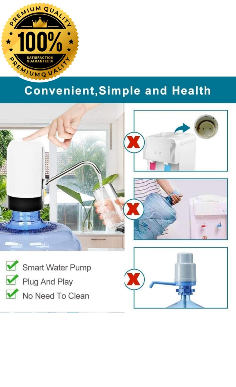 "SNAPFLICK® Smart Automatic Water Dispenser Pump for 20L Bottled Water | USB Rechargeable | 1-Touch Operation"